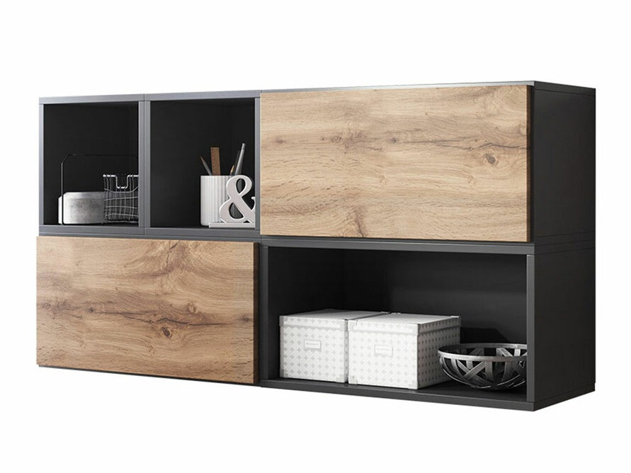 Komplet omaric Corbele 120 (Antracit + Wotan hrast)