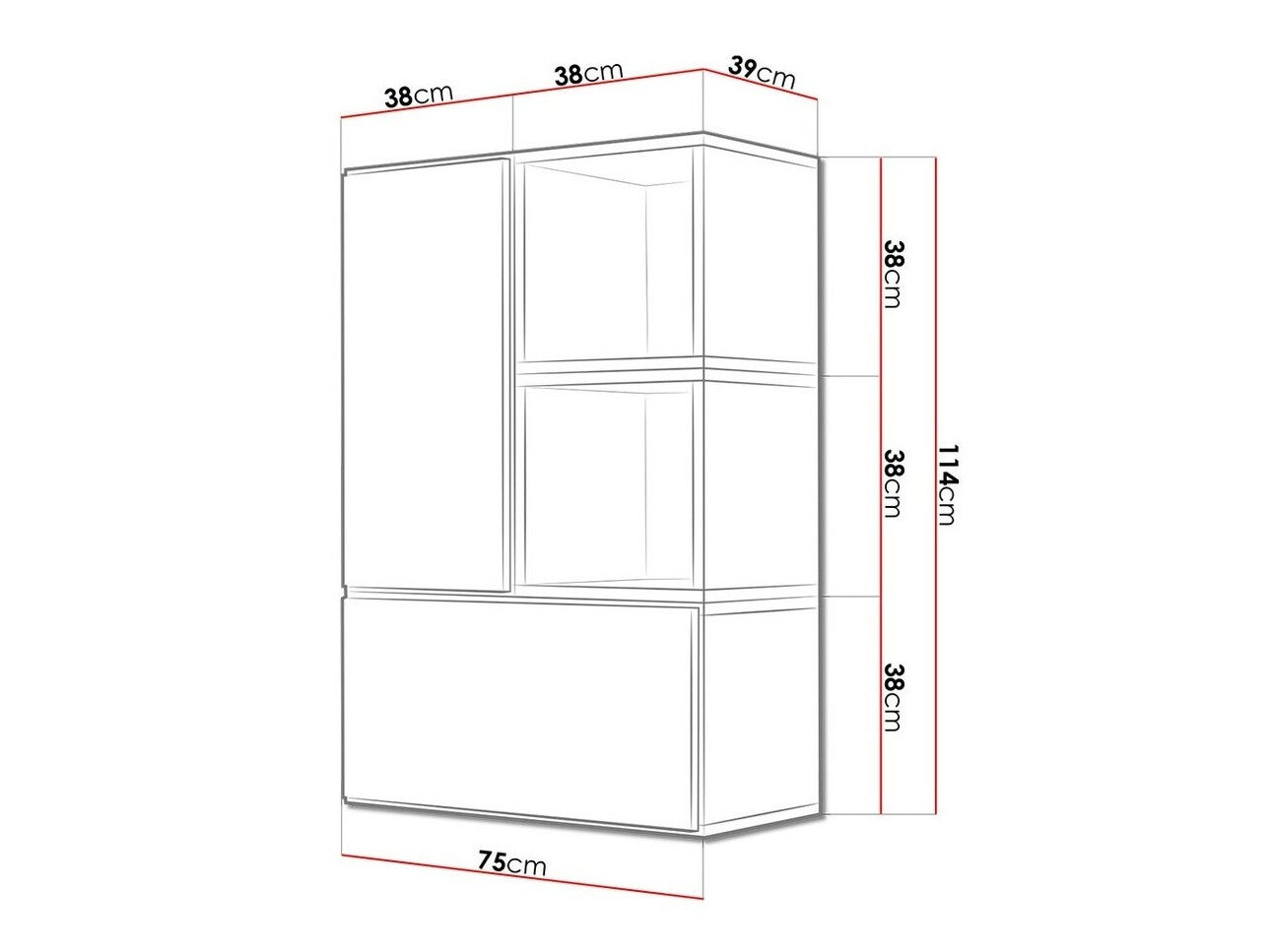 Komplet omaric Corbele 122 (Bela)