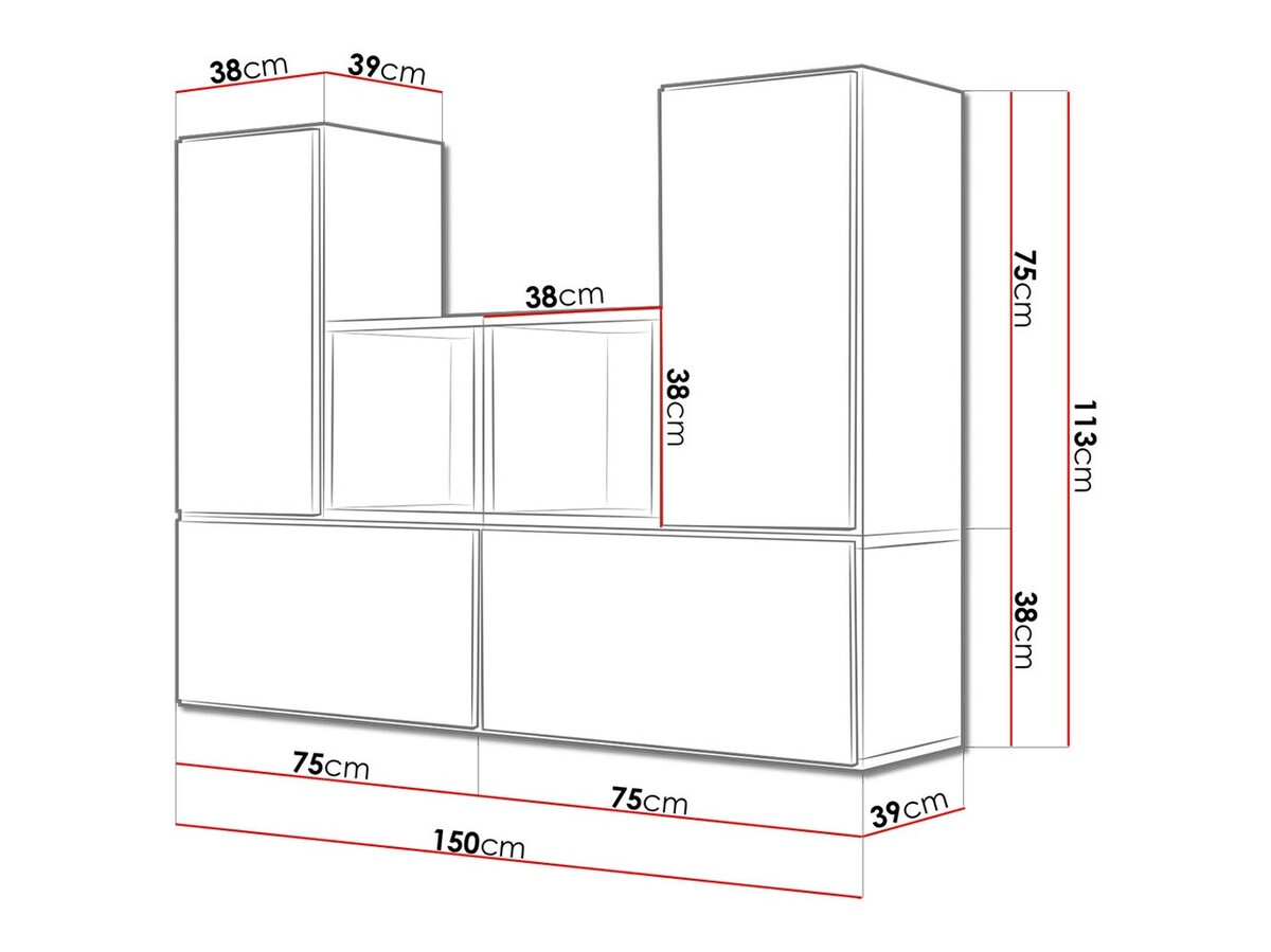 Komplet omaric Corbele 123 (Bela)