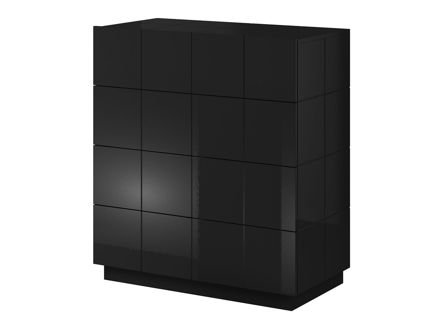 Komoda Charlotte 133 (Sijaj črna)