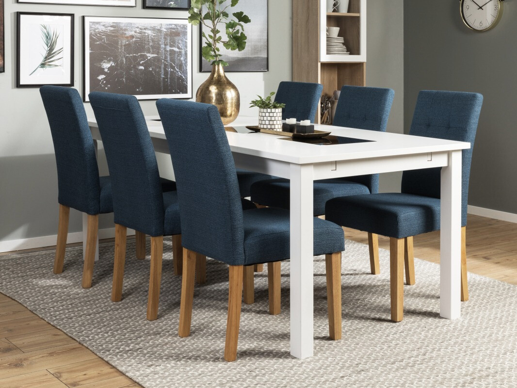 Jedilniški komplet Scandinavian Choice 642 (Modra + Rjava)
