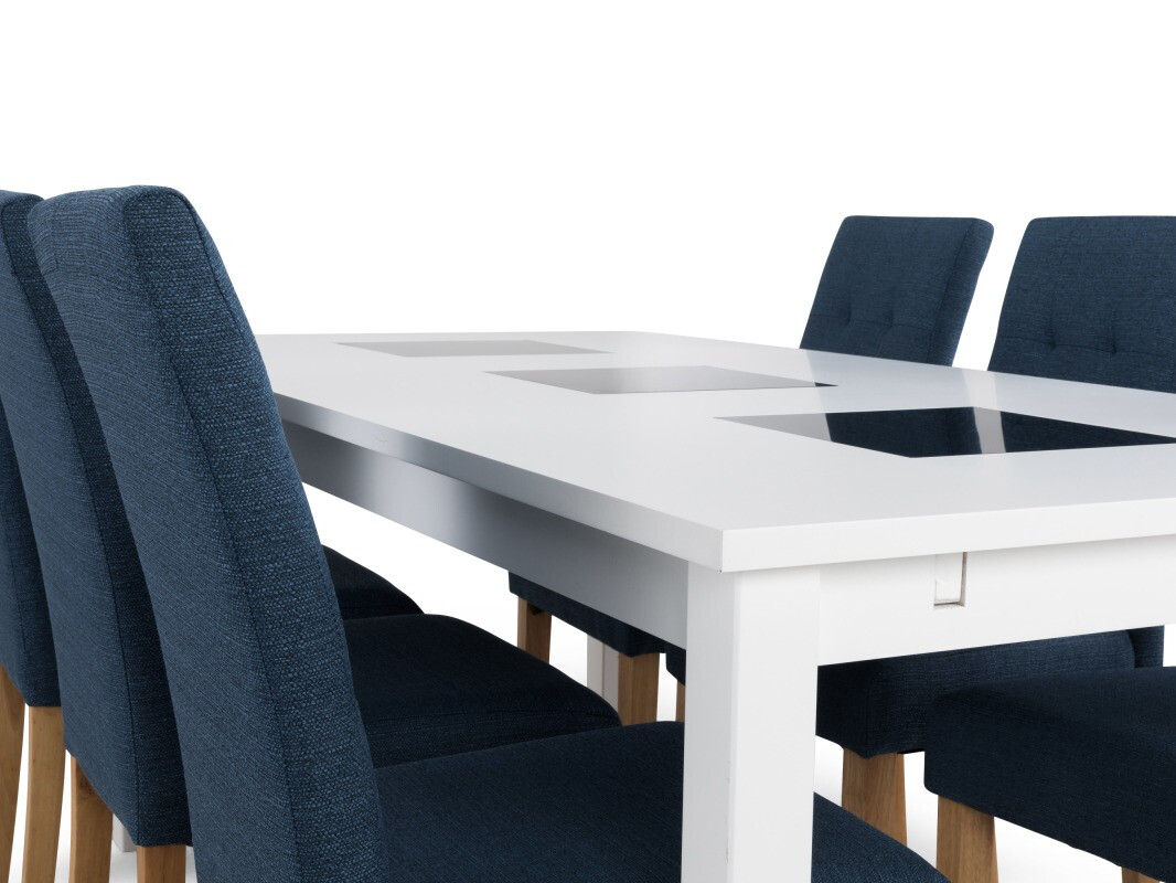 Jedilniški komplet Scandinavian Choice 642 (Modra + Rjava)