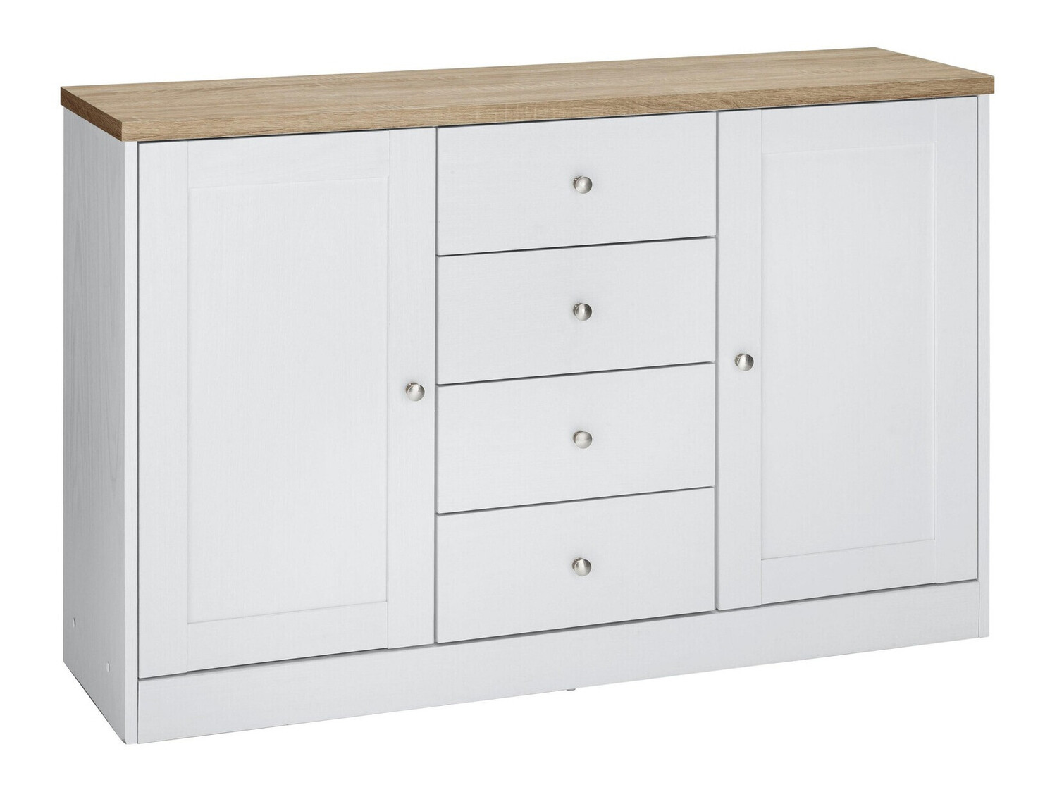 Komoda Cirtene 105 (Bela + Hrast)