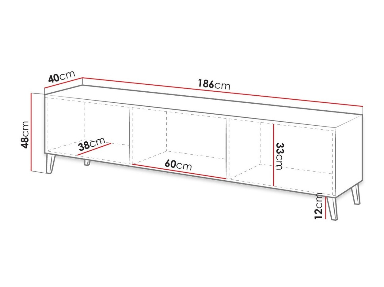 TV-omarica Charlotte 142 (Črna)