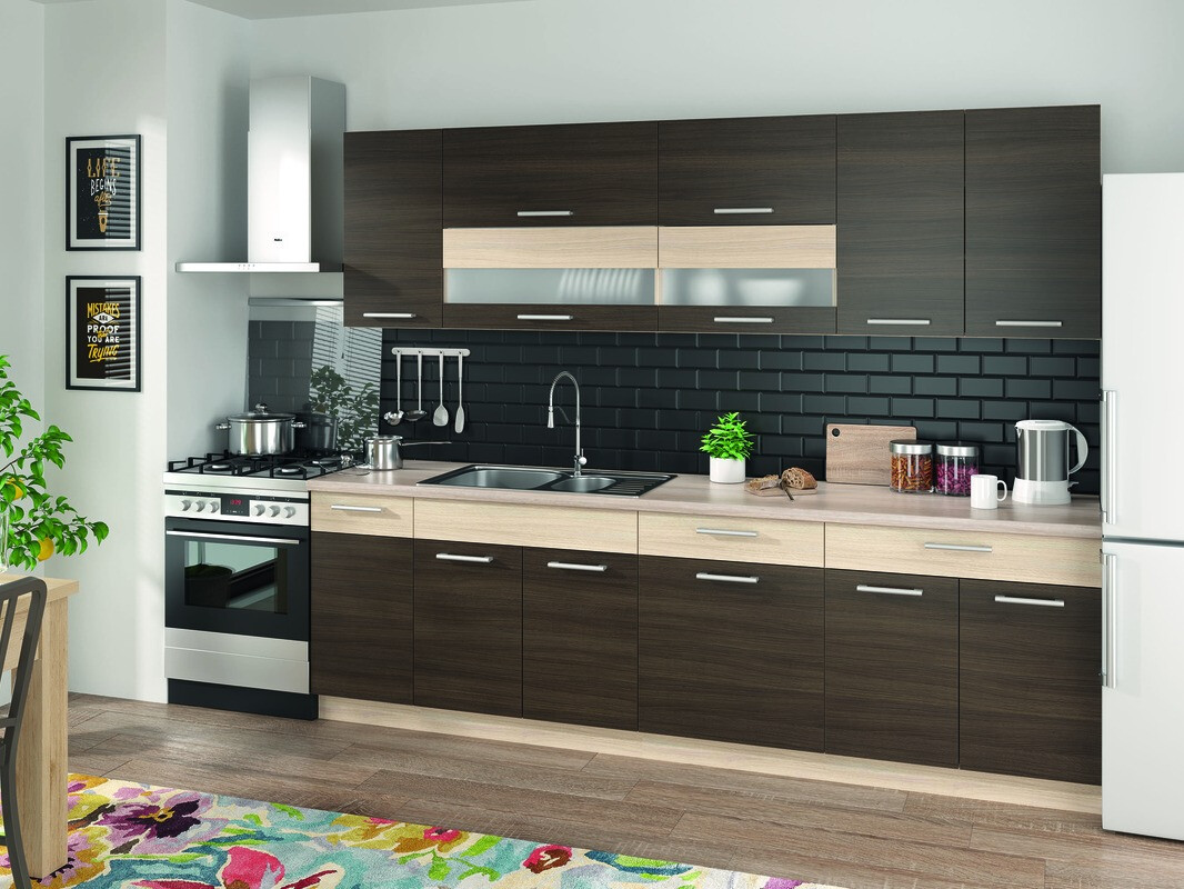 Modularna omarica s predalom in vrati Mode Dark 109