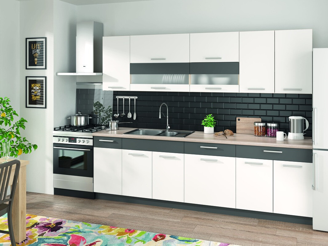 Modularna omarica s predalom in vrati Mode White 109