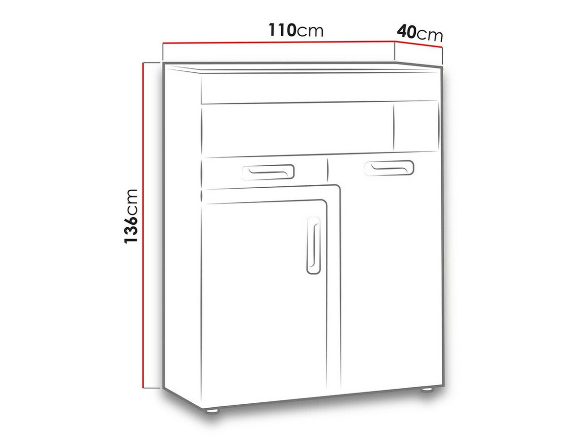 Omarica Levtala 113 (Lahki hrast + Bela)