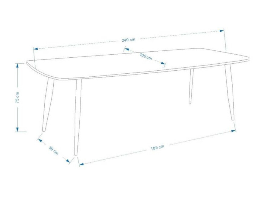 Miza Dallas 131 (Bela + Črna)