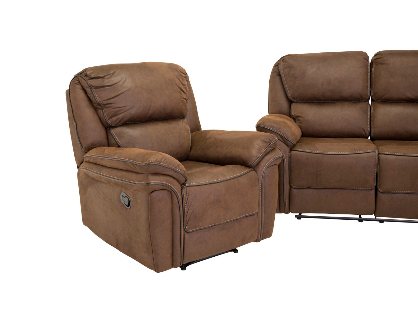 Fotelj s počivalnikom Dallas 4725 (Rjava)