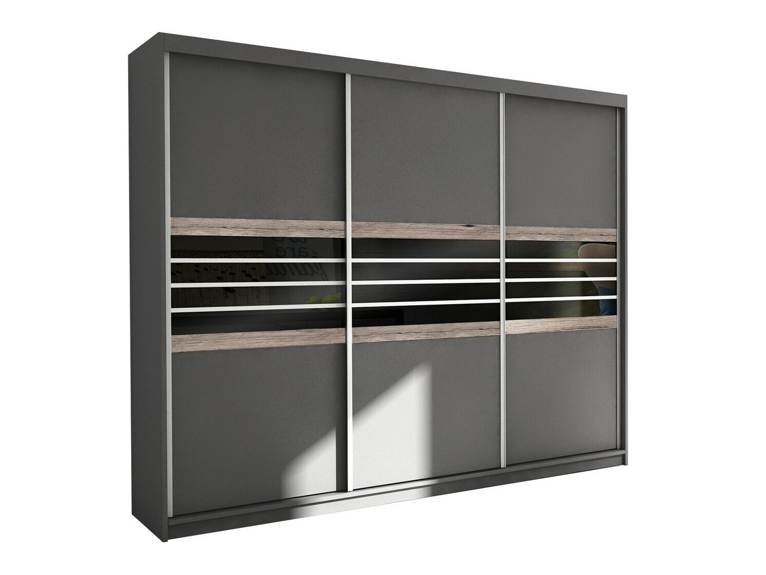 Garderobna omara Honolulu 116 (Lava + Črna)