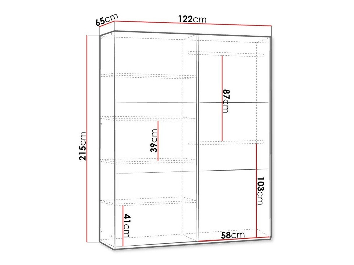 Garderobna omara Honolulu 123 (Črna)