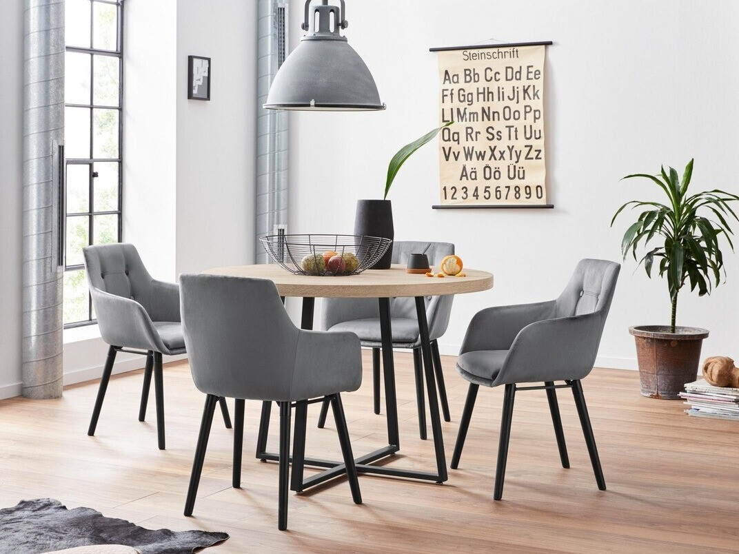 Komplet stolov Denton 142 (Siva)