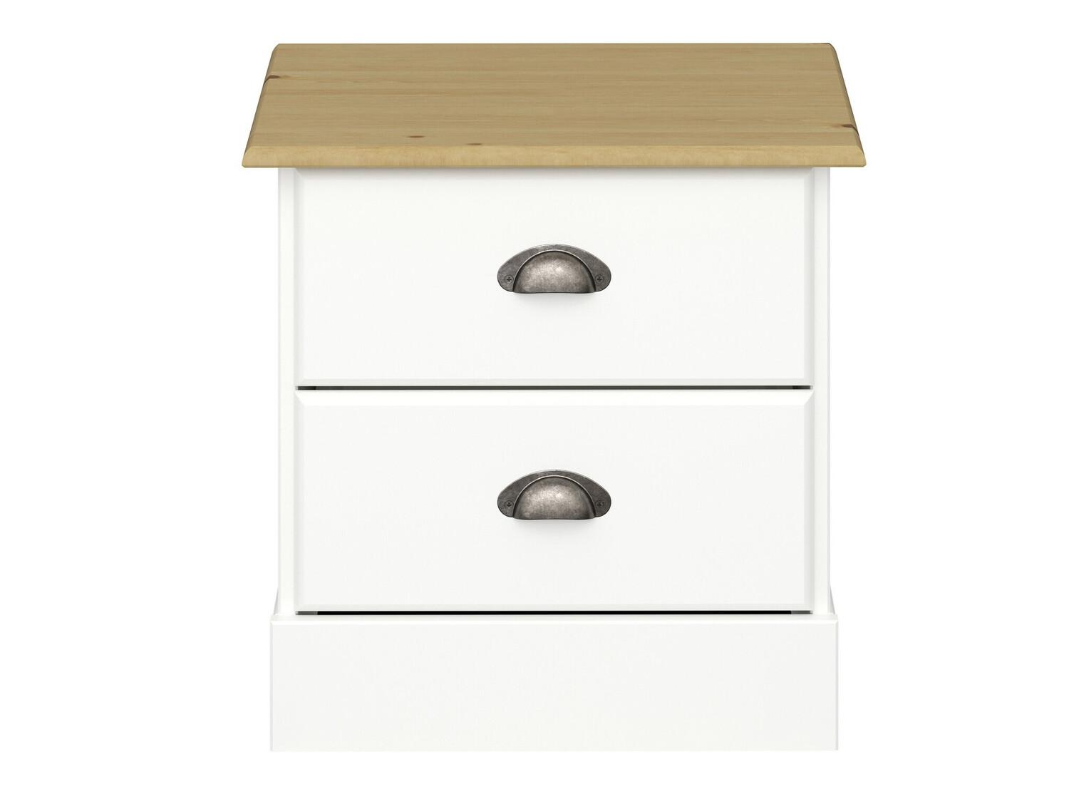 Nočna omarica Denton 1427 (Bela + Svetel les)