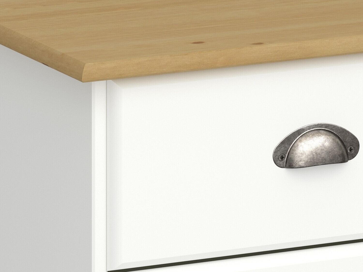 Nočna omarica Denton 1427 (Bela + Svetel les)