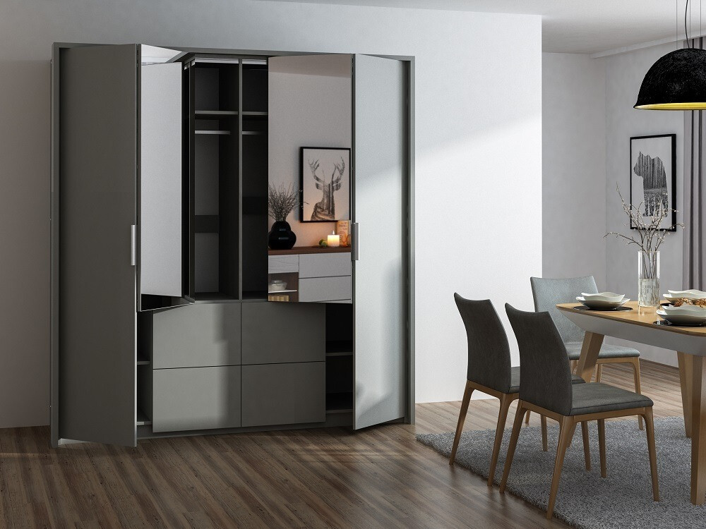 Garderobna omara Honolulu 139 (Grafit)