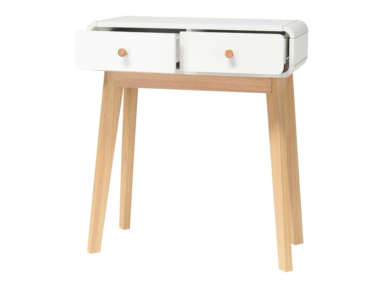 Konzolna miza Elbtena 106 (Bela + Hrast)