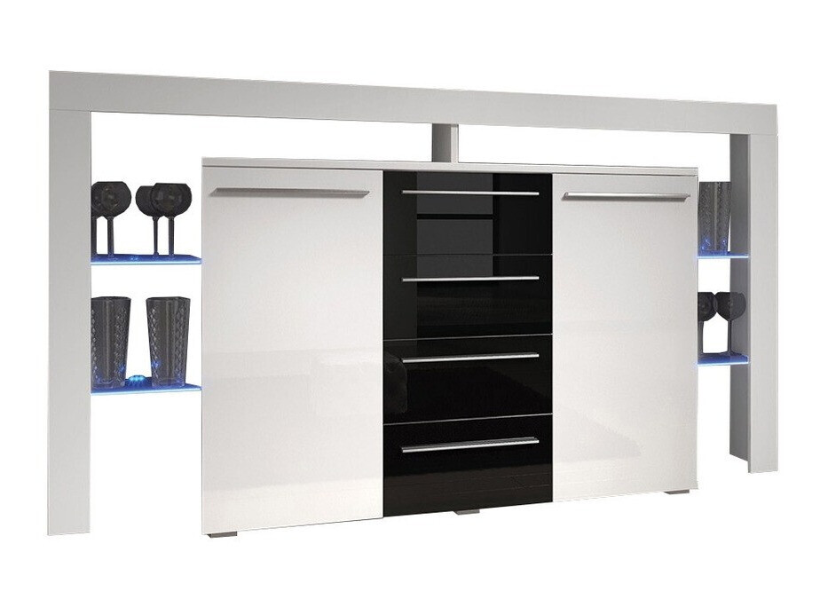 Komoda Aestas (Bela + Sijaj črna)