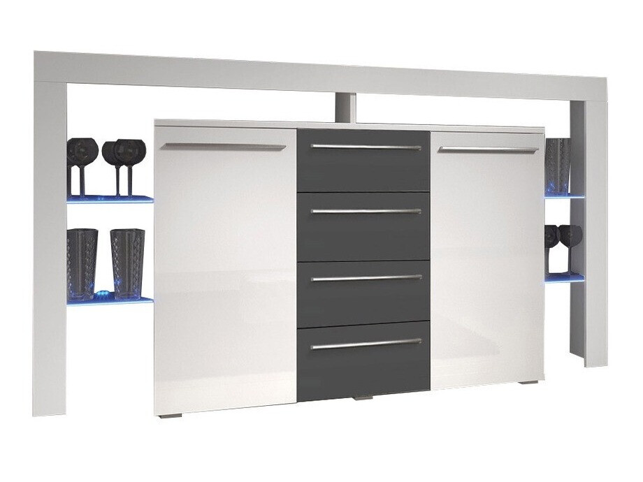 Komoda Aestas (Bela + Sijaj siva)