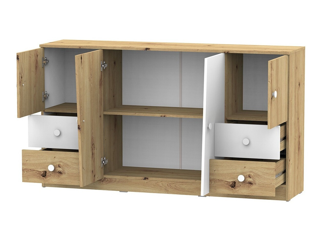 Komoda Almira 105 (Artisan hrast + Bela)