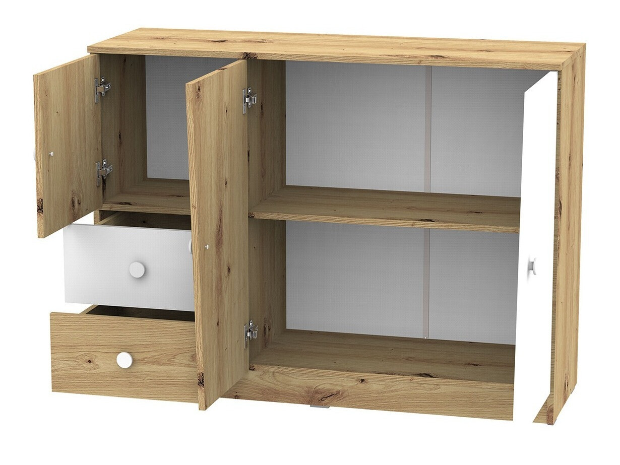 Komoda Almira 106 (Artisan hrast + Bela)