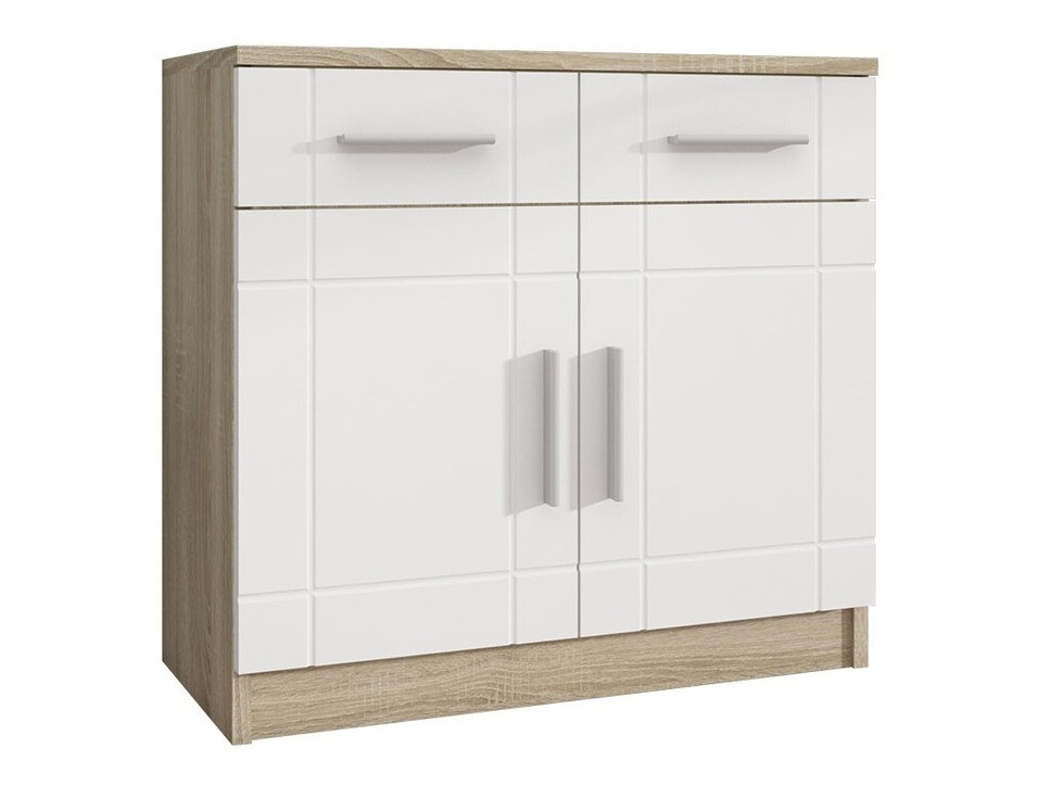 Komoda Bacces (Sonoma hrast + Bela)