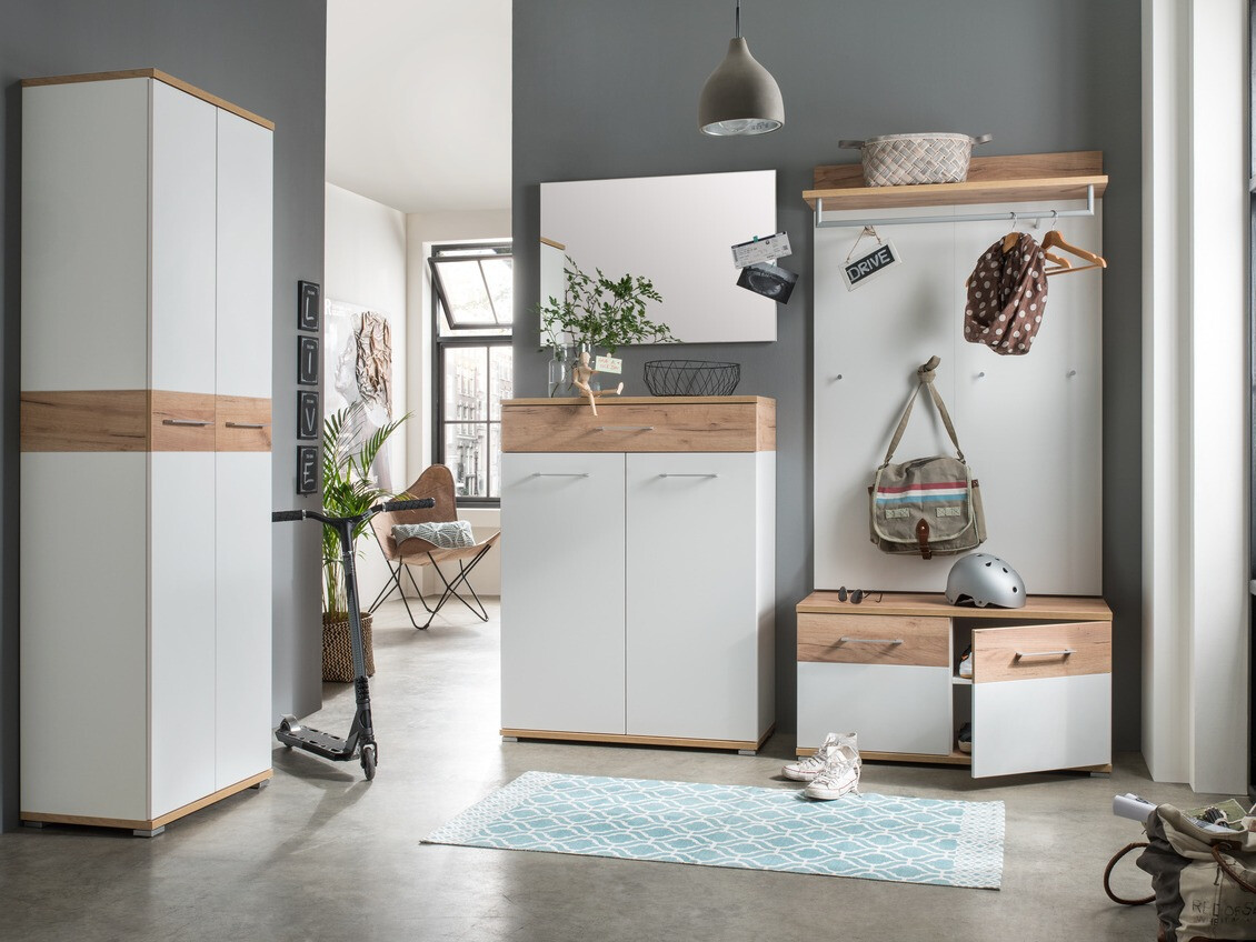 Komoda Nuveno 100 (Bela + Navarra hrast)