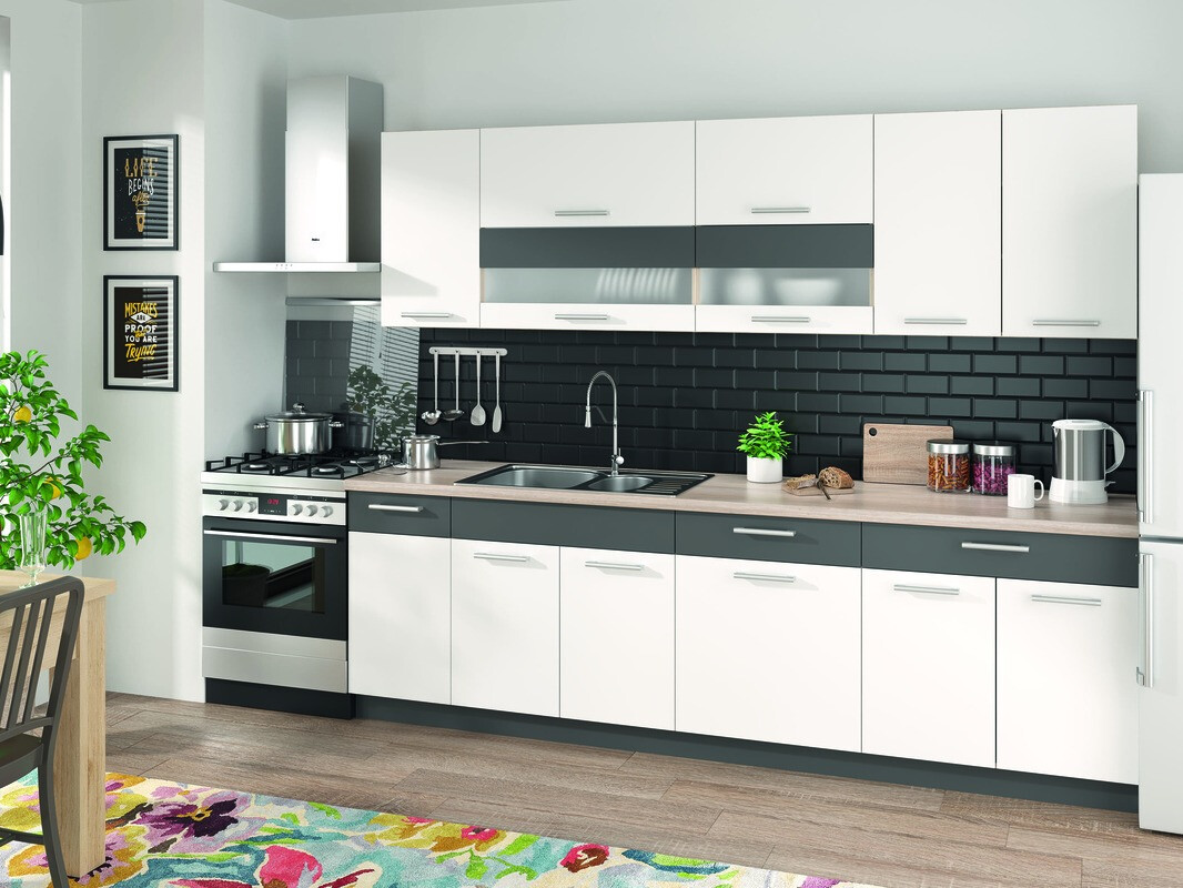 Modularna omarica s predalom in vrati Mode White 112