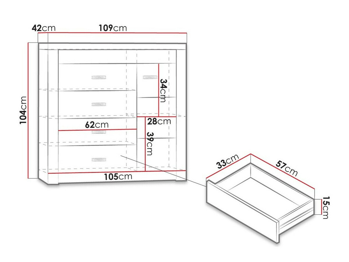 Komoda Serfeno 115 (Jesen)