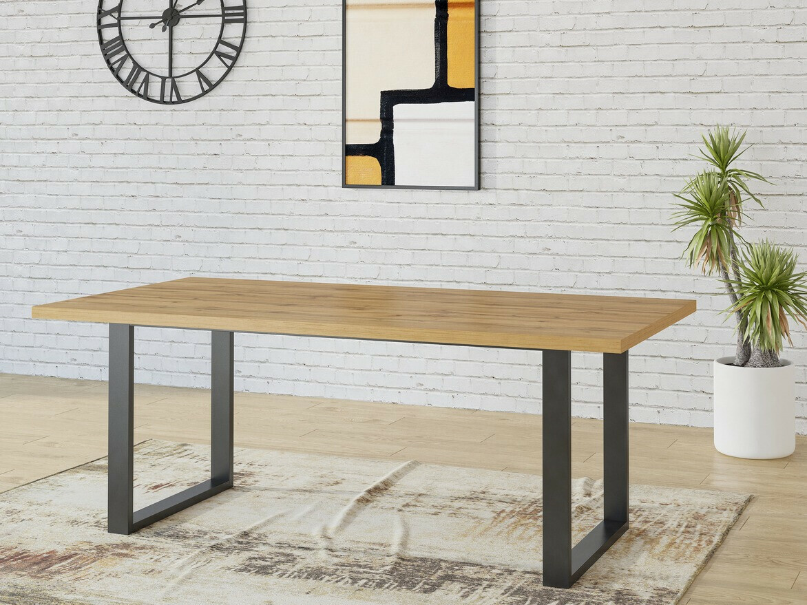 Miza Avicavu 106 (Wotan hrast + Črna)