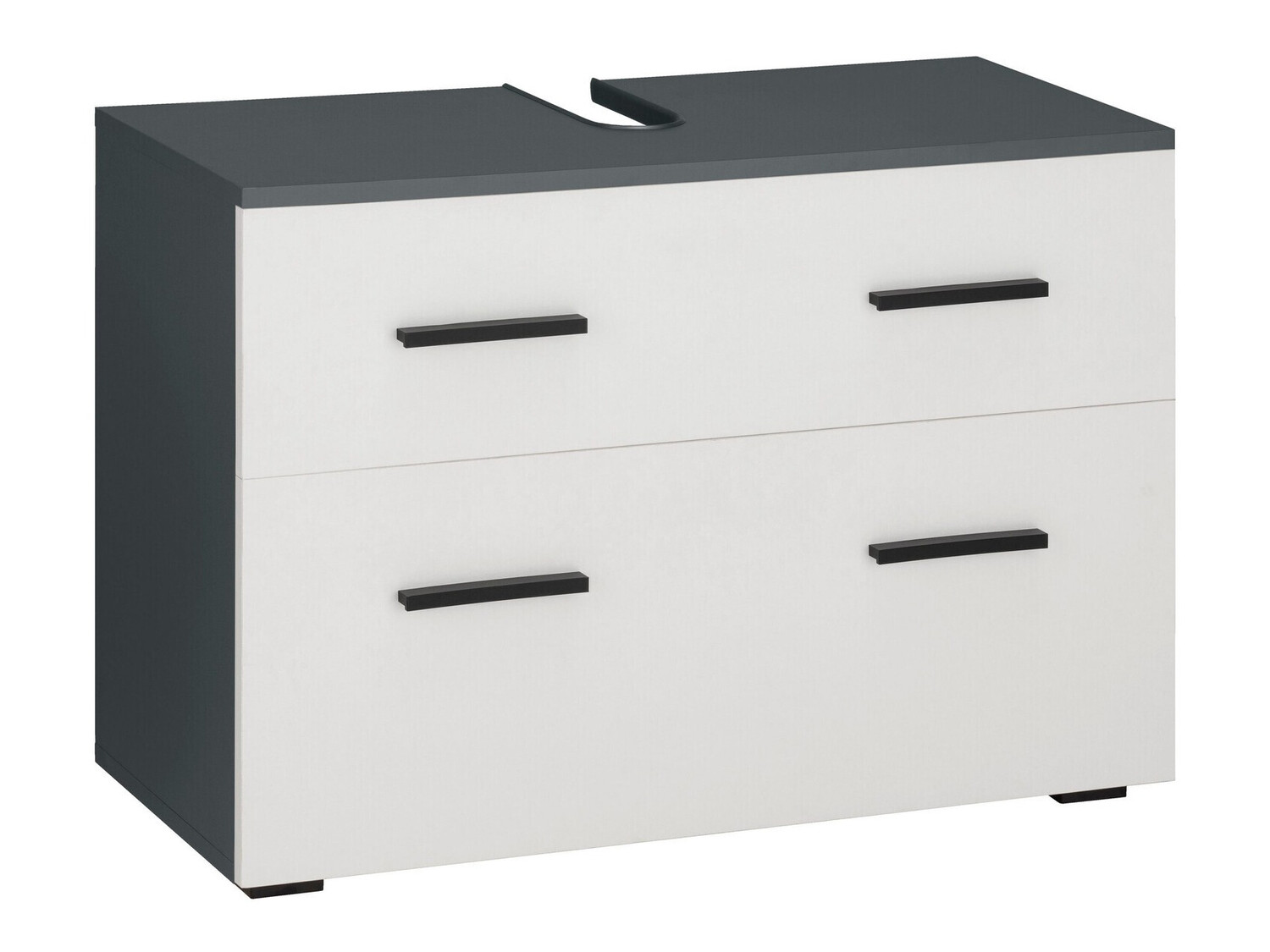 Prostostoječa kopalniška omarica za umivalnik Larlori 101 (Antracit + Bela)