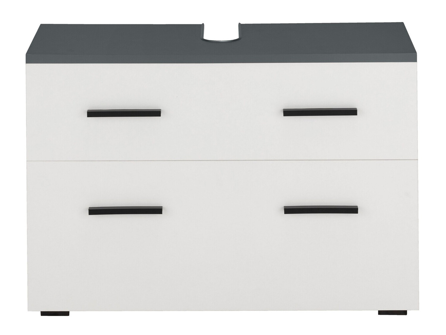 Prostostoječa kopalniška omarica za umivalnik Larlori 101 (Antracit + Bela)