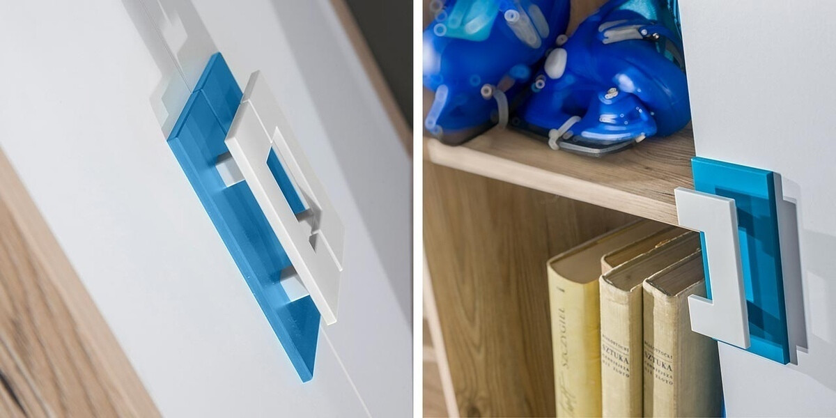 Garderobna omara Balvire 102 (Lahki hrast + Bela + Roza)