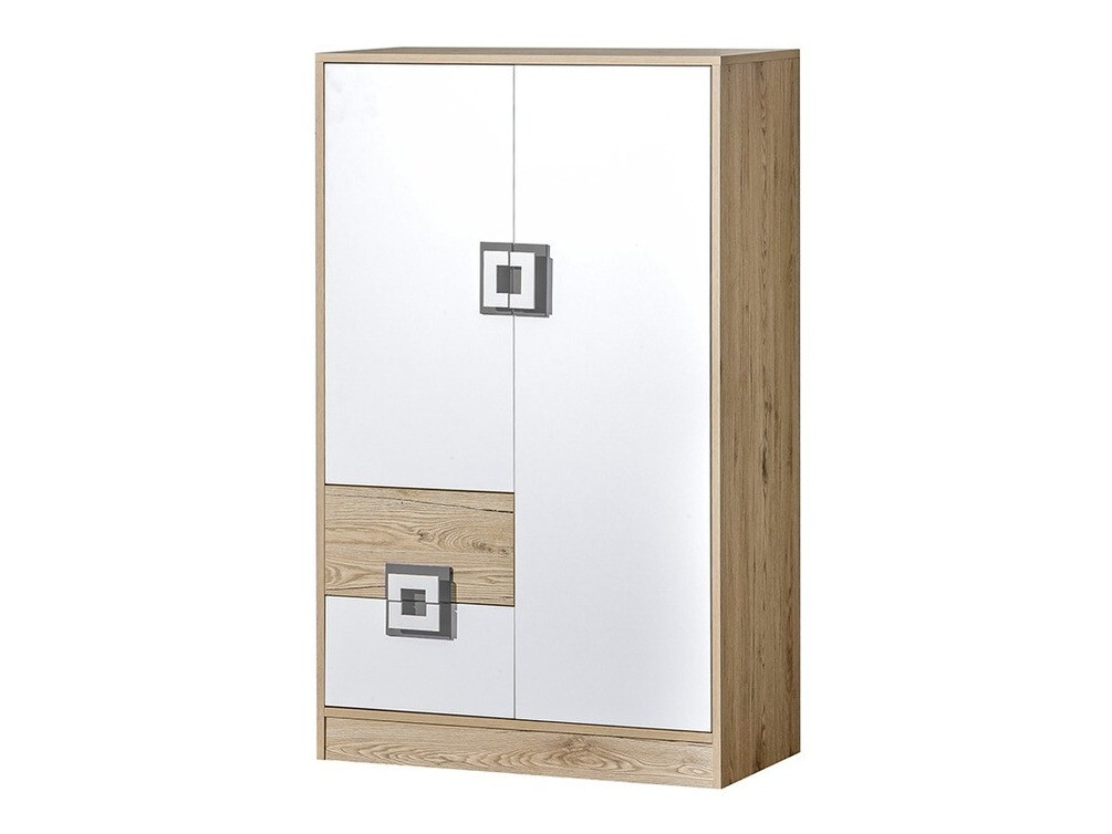 Komoda Balvire 108 (Lahki hrast + Bela + Siva)