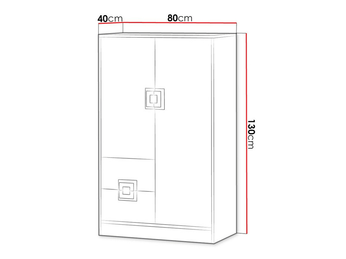 Komoda Balvire 108 (Lahki hrast + Bela)