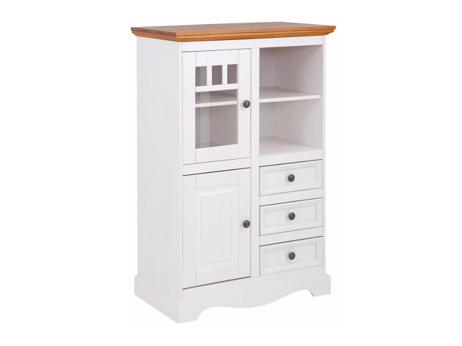 Komoda Fentivo 104 (Bela + Medeni hrast)