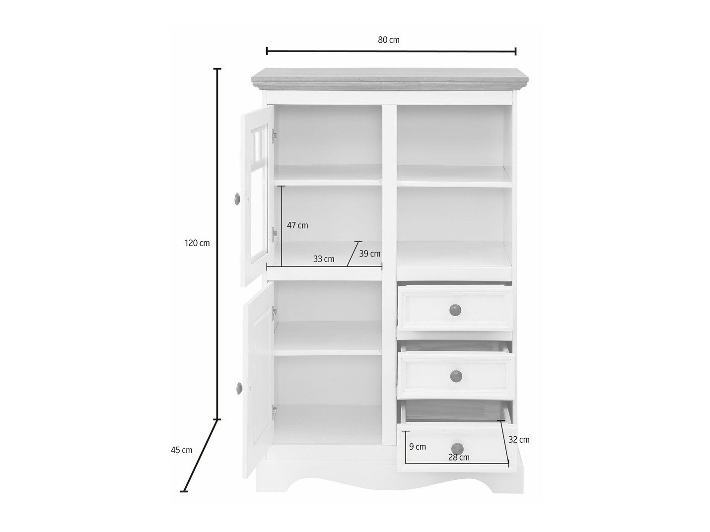 Komoda Fentivo 104 (Bela)