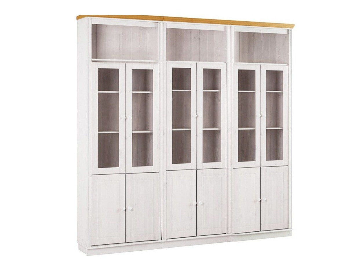 Komplet polic Saltoro 109 (Bela + Medeni hrast)