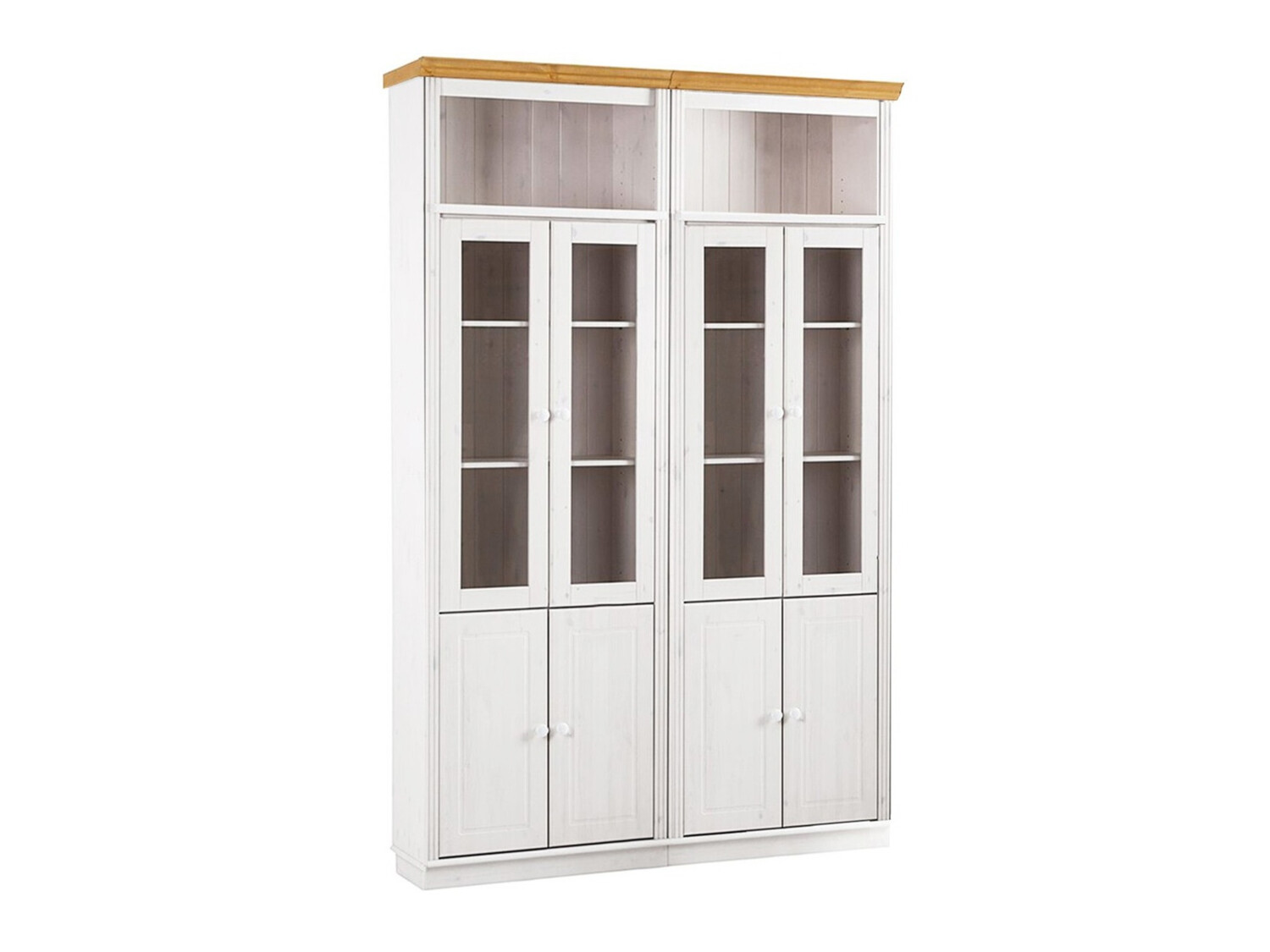 Komplet polic Saltoro 119 (Bela + Medeni hrast)