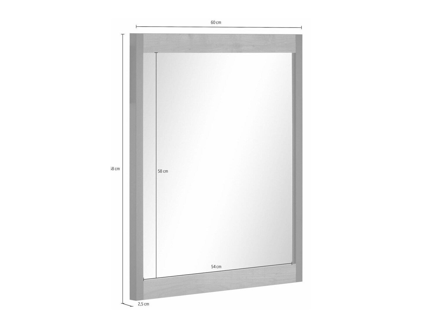 Ogledalo Larnovo 114 (Temen hrast + Črna)