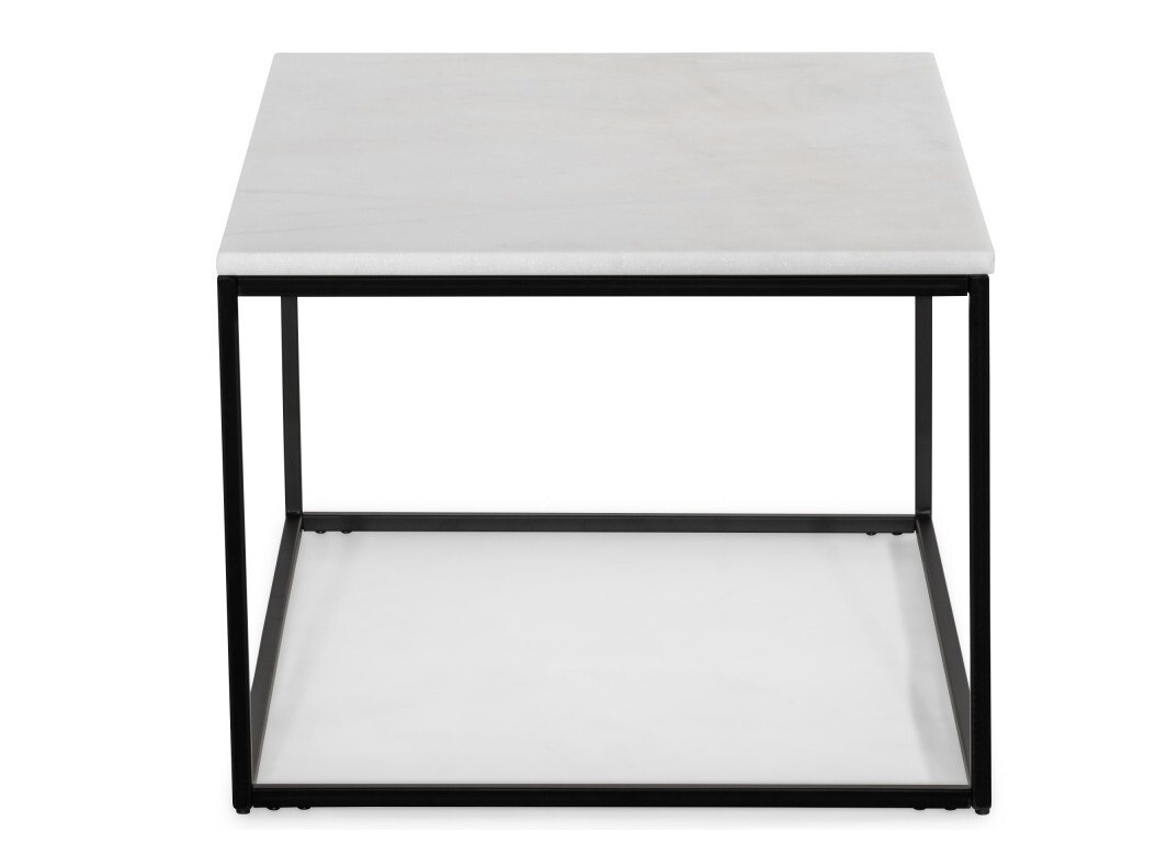 Klubska mizica Concept 55 145 (Beli marmor + Črna)