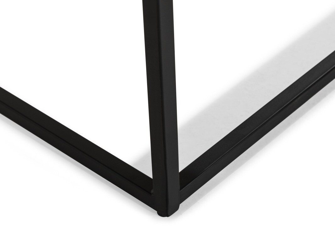 Klubska mizica Concept 55 145 (Beli marmor + Črna)