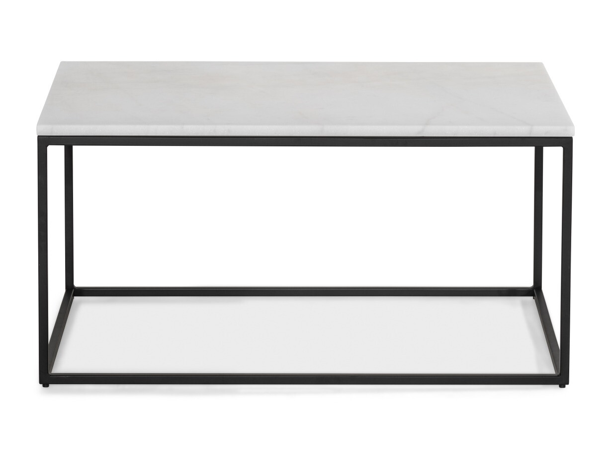 Klubska mizica Concept 55 145 (Beli marmor + Črna)