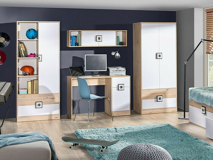 Regal Balvire 105 (Lahki hrast + Bela + Roza)