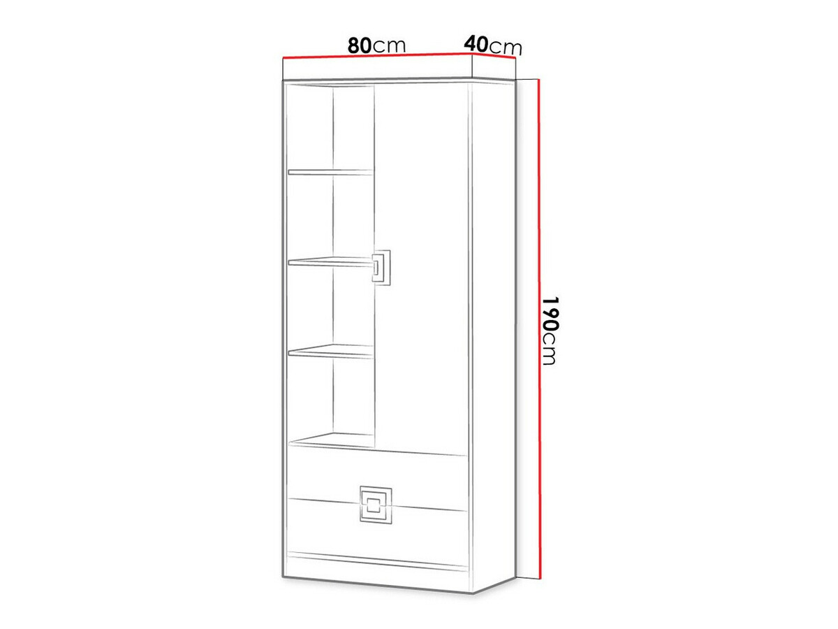 Regal Balvire 105 (Lahki hrast + Bela + Roza)