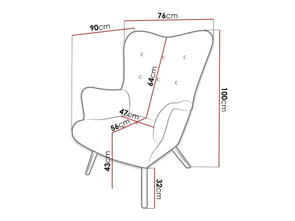Fotelj Clovis 102 (Magic Velvet 2222)