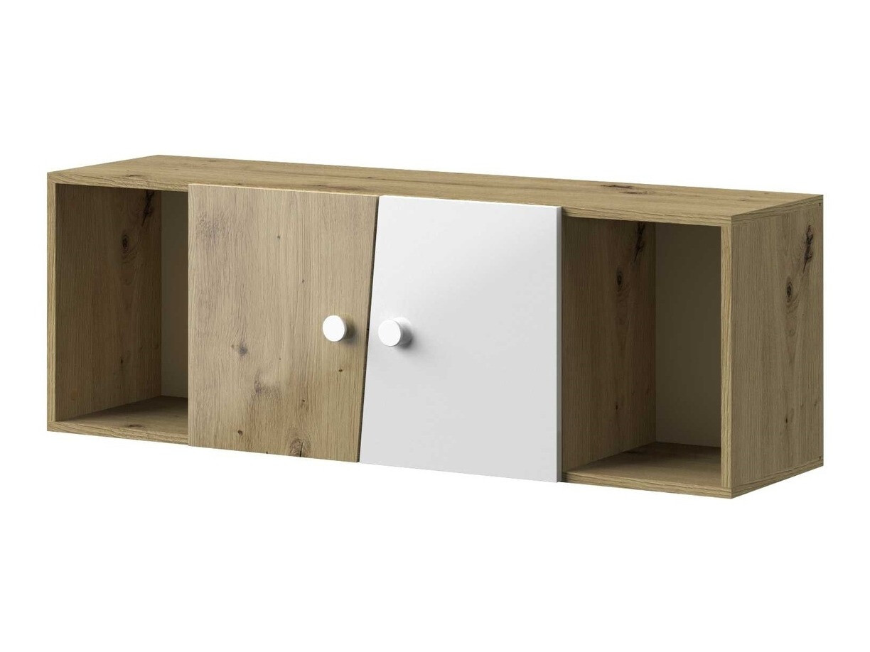 Stenska omarica Mirelbu 111 (Artisan hrast + Sijaj bela)