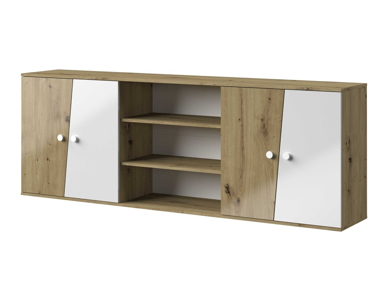 Stenska omarica Mirelbu 115 (Artisan hrast + Sijaj bela)