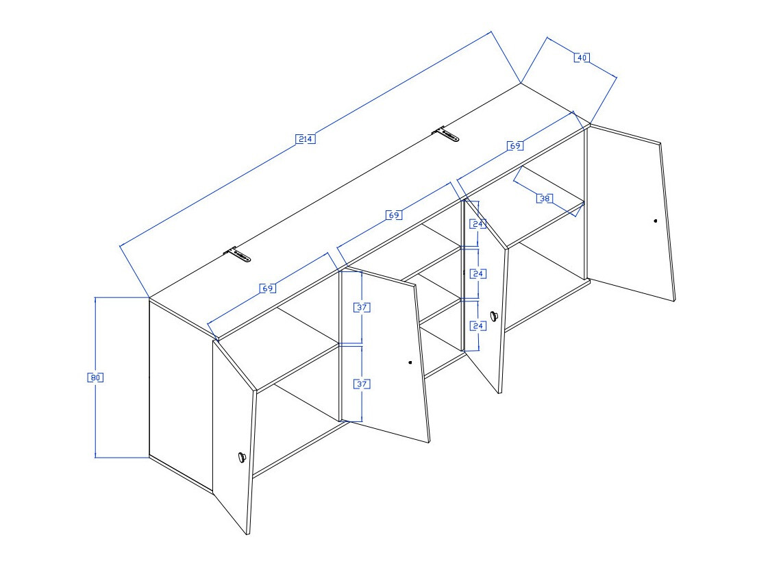 Stenska omarica Mirelbu 115 (Artisan hrast + Sijaj bela)
