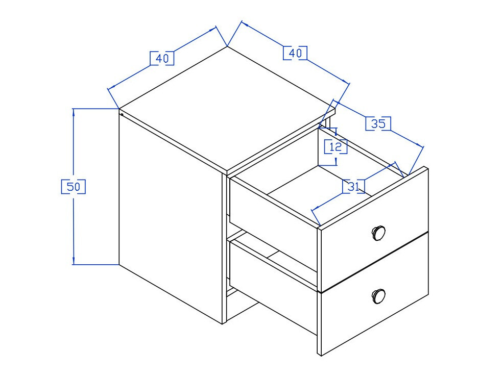 Nočna omarica Mirelbu 108 (Artisan hrast + Sijaj siva)