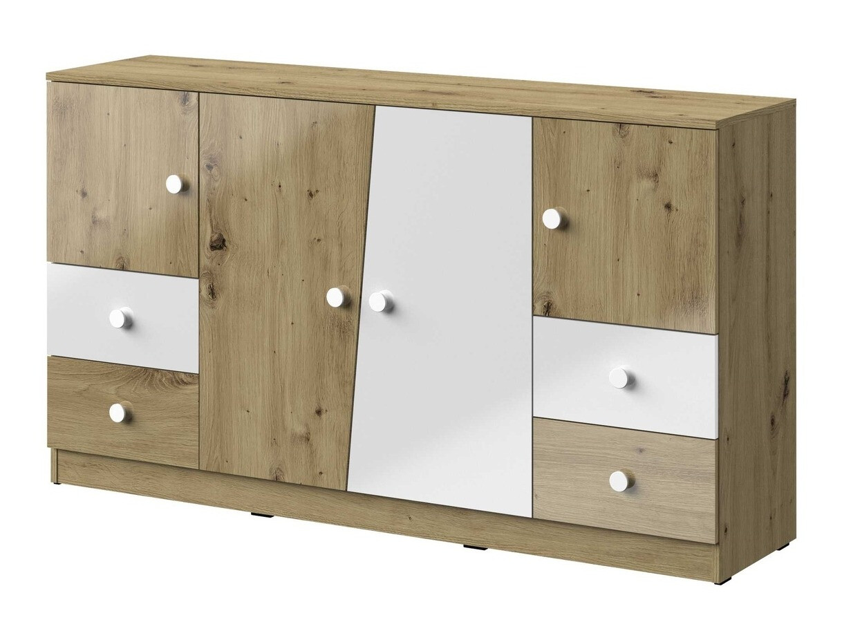 Komoda Mirelbu 105 (Artisan hrast + Sijaj bela)